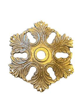 Vintage Neoclassical \ Rococo Style Solid Brass Bobeche Chandelier Part